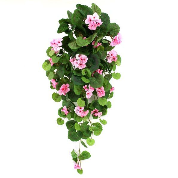 Hanggeranium roze kunstplant 90cm